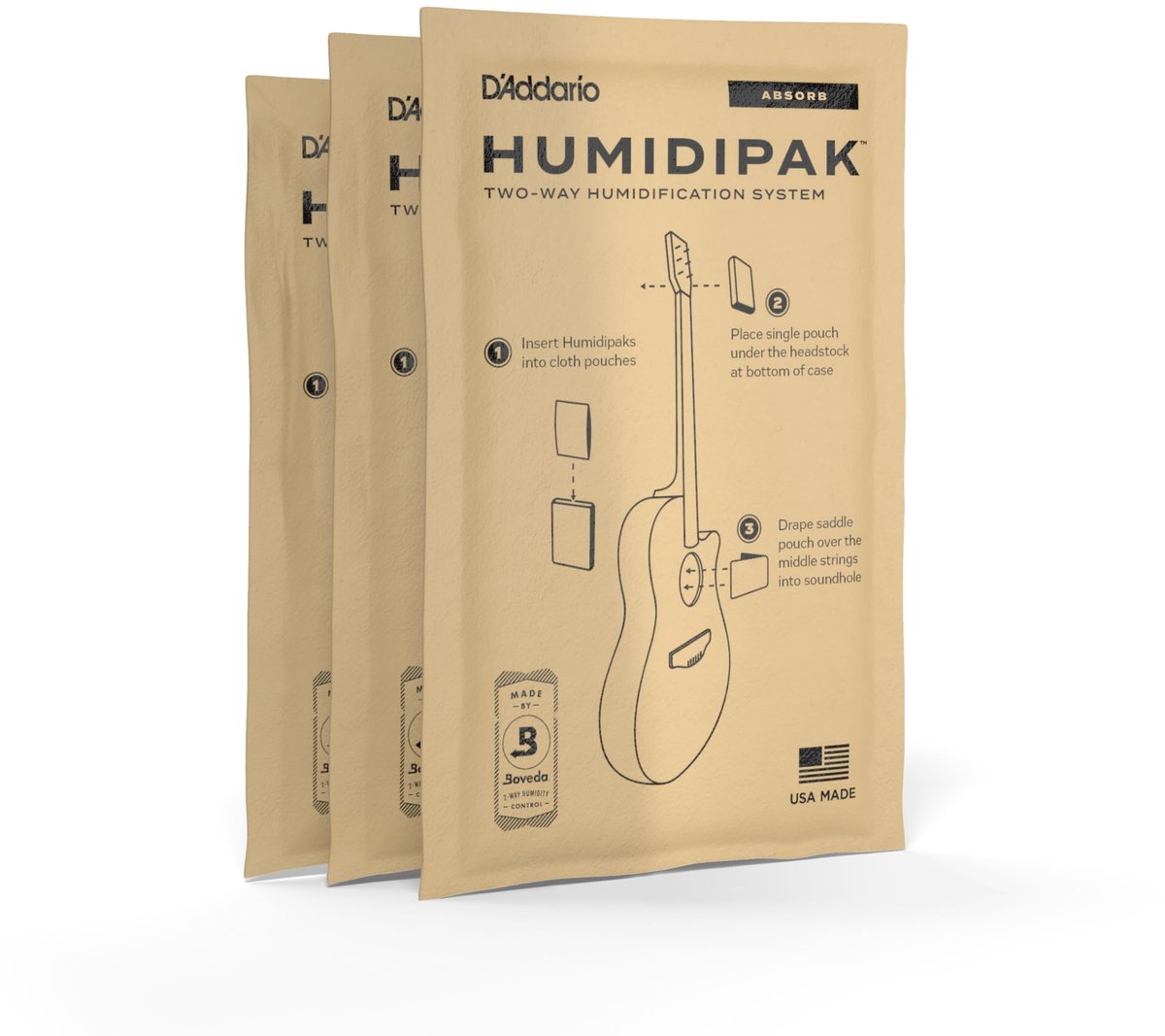 DAddario PW-HPAP-03 Absorb Replacement 3-Pack - Accessoire voor gitaren